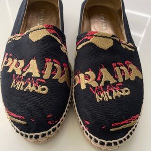 Prada Canvas Espadrille Loafers